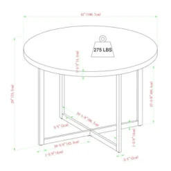 Modern 42" Round Intersecting Leg Dining Table Dark Walnut - Saracina Home -Saracina Home Shop GUEST d1ae7de7 e32a 45f4 b582 bd6267739b02