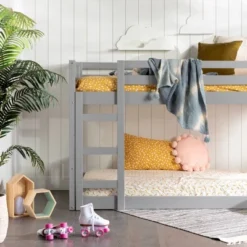Twin Over Twin Wood Detachable Slat Bunk Bed - Saracina Home 31 Twin Over Twin Wood Detachable Slat Bunk Bed - Saracina Home -Saracina Home Shop GUEST d57ff509 622c 4de9 83a6 1635b17977f8