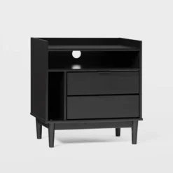 Mid-Century Modern Solid Wood 2 Drawer Nightstand - Saracina Home -Saracina Home Shop GUEST d70ecd23 c6fd 4f28 9077 ece35b3d75c2