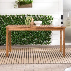 Acacia Wood Patio Simple Rectangle Dining Table - Saracina Home -Saracina Home Shop GUEST d71448eb 7214 48b4 83a5 08c28939f243