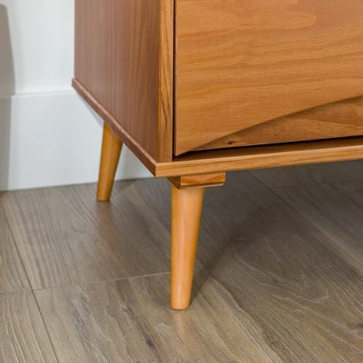 Mid-Century Modern Contoured 5 Drawer Chest Of Drawers - Saracina Home 11 Mid-Century Modern Contoured 5 Drawer Chest Of Drawers - Saracina Home - Image 9