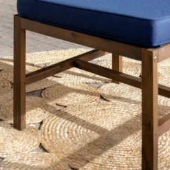 Modular Acacia Wood Armless Patio Chair With Cushion - Dark Brown/Navy - Saracina Home 16 Modular Acacia Wood Armless Patio Chair With Cushion - Dark Brown/Navy - Saracina Home -Saracina Home Shop GUEST d90662da d272 4b1f 84e6 f3d25461ded6