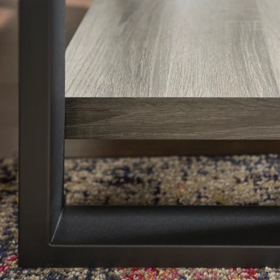 24" Loop Leg Urban Industrial Side Table Charcoal - Saracina Home 4 24" Loop Leg Urban Industrial Side Table Charcoal - Saracina Home - Image 2