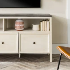 Farmhouse 3 Drawer Wood TV Stand For TVs Up To 65" - Saracina Home 25 Farmhouse 3 Drawer Wood TV Stand For TVs Up To 65" - Saracina Home -Saracina Home Shop GUEST db616c55 957b 4465 80b7 0cddcd1d7792