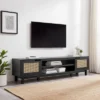Modern Boho Storage TV Stand For TVs Up To 80" With Rattan Doors - Saracina Home -Saracina Home Shop GUEST dc9e2269 194a 4d6c b198 cac0cee8e6e0