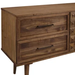 58" Modern Boho Solid Pine Wood Closed Storage Sideboard Brown - Saracina Home -Saracina Home Shop GUEST dd8a4de6 e098 4ed2 b938 75db4c4b5411