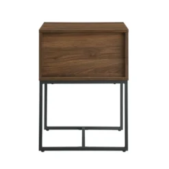 Visconti Boho Slat Pull Down Door Side Table Dark Walnut - Saracina Home -Saracina Home Shop GUEST e1729eeb 7a65 4636 908a cabd379b7535