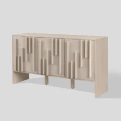 Modern Staggered Vertical Accent 3 Door Sideboard - Saracina Home -Saracina Home Shop GUEST e254c99a 7605 47b3 94ba 67f411415f58