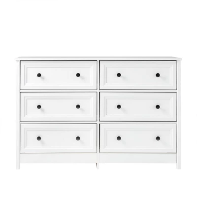 Classic 6 Drawer Groove Dresser White - Saracina Home 4 Classic 6 Drawer Groove Dresser White - Saracina Home - Image 2