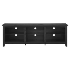Transitional 6 Cubby Wood Open Storage Wood TV Stand For TVs Up To 80"- Saracina Home -Saracina Home Shop GUEST e4c39780 fb14 4bd8 b437 8185f460c007