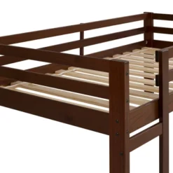 Twin Indy Solid Wood Triple Bunk Bed Walnut - Saracina Home -Saracina Home Shop GUEST eb491e86 de73 43b5 a9e8 e953e750abf6