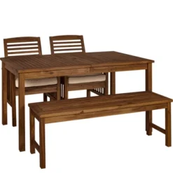 Ravenscroft 4pc Acacia Wood Patio Dining Set - Saracina Home -Saracina Home Shop GUEST ed44c97f 3ef4 47b8 a053 68a2d0bee986