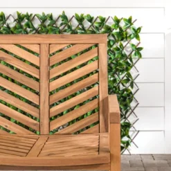 Slatted Chevron Acacia Wood Patio Loveseat – Saracina Home -Saracina Home Shop GUEST ee7aca78 cc7a 49fa b19f 796caa3028c9