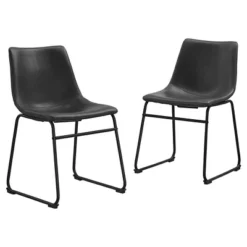 Set Of 2 Laslo Modern Upholstered Faux Leather Dining Chairs - Saracina Home 22 Set Of 2 Laslo Modern Upholstered Faux Leather Dining Chairs - Saracina Home -Saracina Home Shop GUEST f09ca4a2 22b8 4c1e 90a5 214c5268ba1a