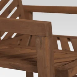 3pc Slatted Chevron Acacia Wood Patio Chat Set - Saracina Home -Saracina Home Shop GUEST f11d65d5 c8b8 4611 86f3 d8b700f13a02