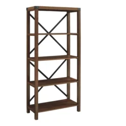 64" Sophie Industrial X Frame Bookshelf - Saracina Home -Saracina Home Shop GUEST f1ba2535 9513 4eec a003 6eb7a4bfa83c