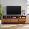 Cara 3 Drawer Mid-Century Modern 3 Drawer TV Stand For TVs Up To 80" - Saracina Home -Saracina Home Shop GUEST f2077998 8439 4299 85cb 3212c3494482