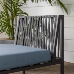 Outdoor Modern Modular Patio Side Chair Blue - Saracina Home -Saracina Home Shop GUEST f351ca55 b0d2 440d a08a 1bf84fcab56b