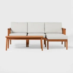 Saracina Home 4pc Modern Boho Eucalyptus Spindle Outdoor Sectional Set -Saracina Home Shop GUEST f446e2a0 2704 4f48 8df0 4f1ef2c2f33a