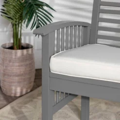 Ravenscroft Modern Boho Acacia Wood Slatted Outdoor Loveseat With Cushion - Saracina Home -Saracina Home Shop GUEST f46be8ab a007 4035 83b9 ae5457706df9