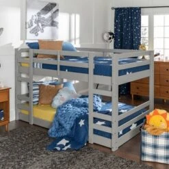 Twin Over Twin Indy Solid Wood Low Bunk Bed - Saracina Home -Saracina Home Shop GUEST f4a7cd82 6f05 4d13 9375 1d95fbdd13ee