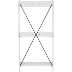 68" Solid Wood X Back Angled Hall Tree White Wash - Saracina Home -Saracina Home Shop GUEST f4c3d1cc 6437 47e5 8991 237afb08aaf8