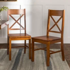 Set Of 2 Traditional Distressed Wood Dining Chairs - Saracina Home -Saracina Home Shop GUEST f5098441 a476 42f8 bd14 7039d02a9ce1