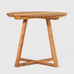 Saracina Home 36" Modern Acacia Slatted Round Outdoor Dining Table -Saracina Home Shop GUEST f55c8a51 8216 4e62 9551 fd35067c85af