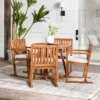 Saracina Home 5pc Modern Slatted Acacia Outdoor Dining Set With Round Table -Saracina Home Shop GUEST f672d288 ff00 41ad a64f 6c679f3bc4b6