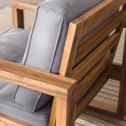 Galia 2pc Square Leg Acacia Wood Chair And Ottoman With Cushions - Brown - Saracina Home 29 Galia 2pc Square Leg Acacia Wood Chair And Ottoman With Cushions - Brown - Saracina Home -Saracina Home Shop GUEST f6f6e547 6294 449d 85a4 fb0c84615d8a