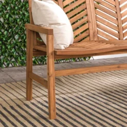 Slatted Chevron Acacia Wood Patio Loveseat – Saracina Home -Saracina Home Shop GUEST f701a10c e9a5 43fa 9074 adfb36c6efe7
