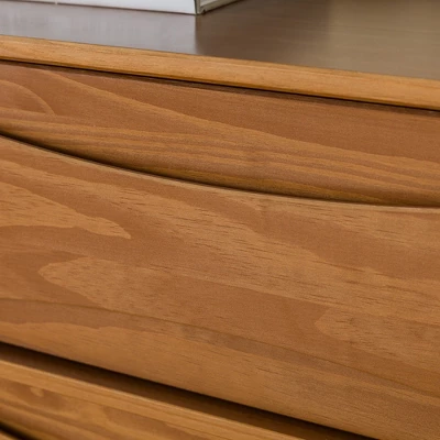 Mid-Century Modern Contoured 5 Drawer Chest Of Drawers - Saracina Home 14 Mid-Century Modern Contoured 5 Drawer Chest Of Drawers - Saracina Home - Image 12