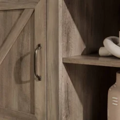 Modern Industrial Barn Door TV Stand For TVs Up To 80" - Saracina Home -Saracina Home Shop GUEST faeb93ef f703 451f bc96 3321edc5a653