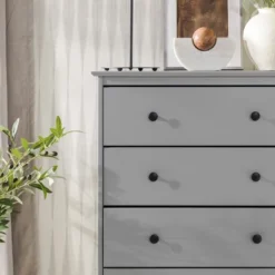 Stiva Classic Mid-Century Modern Vertical 4 Drawer Dresser Gray - Saracina Home -Saracina Home Shop GUEST fbe0a89b f3dc 400d 9beb bb43d3423973