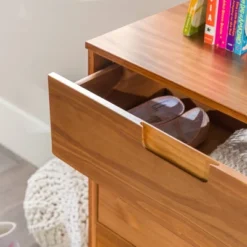 Mid-Century Modern Groove Wood 6 Drawer Dresser - Saracina Home -Saracina Home Shop GUEST fcb730ab 9952 4f83 9614 24322242cf6c