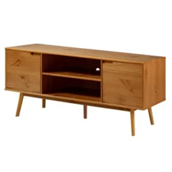 Solid Wood Mid-Century Modern TV Stand For TVs Up To 65" - Saracina Home 28 Solid Wood Mid-Century Modern TV Stand For TVs Up To 65" - Saracina Home -Saracina Home Shop GUEST fd509bbf 79ac 4220 8d53 15707906feef