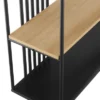 79" Modern 6 Shelf With Metal Bar Bookcase Coastal Oak/Black - Saracina Home 1 79" Modern 6 Shelf With Metal Bar Bookcase Coastal Oak/Black - Saracina Home -Saracina Home Shop GUEST fd65b2ba 8933 4069 9dc4 8352a37d62e6