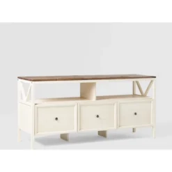 Farmhouse 3 Drawer Wood TV Stand For TVs Up To 65" - Saracina Home 41 Farmhouse 3 Drawer Wood TV Stand For TVs Up To 65" - Saracina Home -Saracina Home Shop GUEST fecee8bb 867b 4497 a2fe de792e75020c