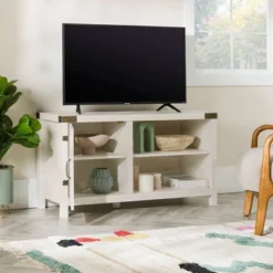 Clarabelle Rustic Industrial Barn Door TV Stand For TVs Up To 50" - Saracina Home -Saracina Home Shop GUEST fefe7c85 4072 43ed 8c91 9087761446d9